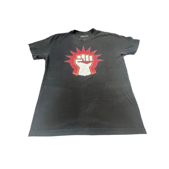 Magic: The Gathering Mens Medium Shirt Black With Red Fist Graphic - Picture 1 of 9